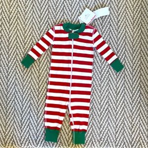 Hanna Andersson Organic Cotton Baby Zip Sleeper Christmas pajamas - size 3-6m